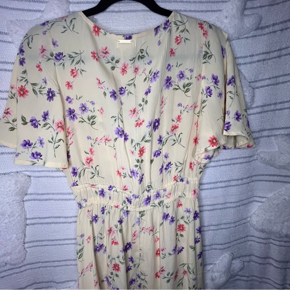 Billabong Cream Pink Smocked Ruffled Mini Sundress - Picture 6 of 9